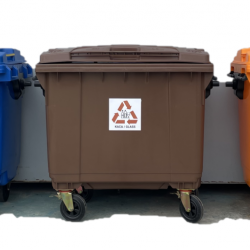 Muhibbah MGB 660 4 Wheel Mobile Garbage Bin Recycle Bin Set 3 in 1 