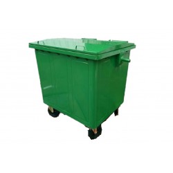 Muhibbah GI900 4 Wheel Galvanised Steel Mobile Garbage Bin (900 Litres)