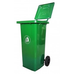 Muhibbah GI120 2 Wheel Steel Mobile Garbage Bin (120 Litres)