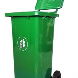 Muhibbah GI120 2 Wheel Steel Mobile Garbage Bin (120 Litres)