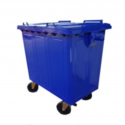 Muhibbah GI660 4 Wheel Galvanised Steel Mobile Garbage Bin (660 Litres)