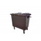 Muhibbah GI660 4 Wheel Galvanised Steel Mobile Garbage Bin Special Edition No Cover (660 Litres) 