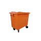 Muhibbah GI660 4 Wheel Galvanised Steel Mobile Garbage Bin Special Edition No Cover (660 Litres) 