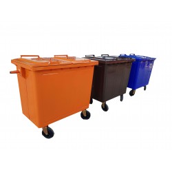 Muhibbah GI 660 4 Wheel Mobile Garbage Bin Recycle Bin Set 3 in 1 