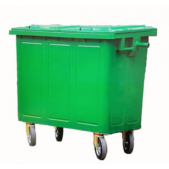 Muhibbah GI660 4 Wheel Galvanised Steel Mobile Garbage Bin (660 Litres)