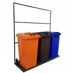 Muhibbah GI 120 2 Wheel Mobile Garbage Bin Recycle Bin Set 3 in 1 