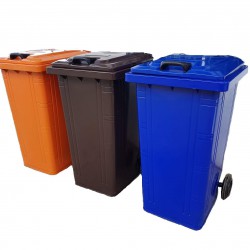 Muhibbah GI 120 2 Wheel Mobile Garbage Bin Recycle Bin Set 3 in 1 