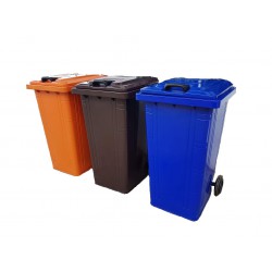 Muhibbah GI 120 2 Wheel Mobile Garbage Bin Recycle Bin Set 3 in 1 