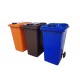 Muhibbah GI 240 2 Wheel Mobile Garbage Bin Recycle Bin Set 3 in 1 