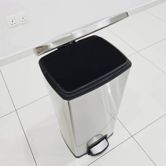 Muhibbah Stainless Steel Pedal Garbage Bin - 30 Litres