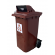 Muhibbah MGB120 2 Wheel Mobile Garbage Bin - Flapdoor Cover (120 Litres) 