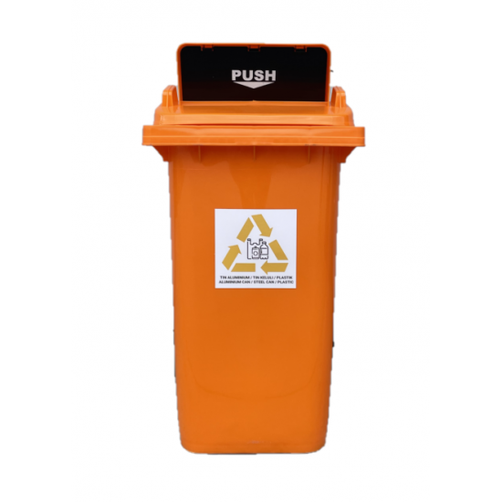 Muhibbah MGB120 2 Wheel Mobile Garbage Bin - Flapdoor Cover (120 Litres) 