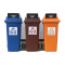 Muhibbah MGB 120 2 Wheel Mobile Garbage Bin Recycle Bin Set 3 in 1 - Flapdoor Cover